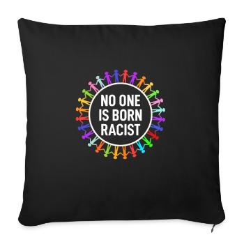 Contre le racisme Nazis contre le racisme Anti racisme - Housse de coussin décorative 45 x 45 cm - noir - Devant