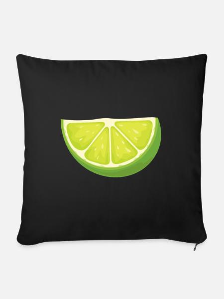 Limonen Kostüm Lime - Sofakissenbezug 45 x 45 cm - Schwarz