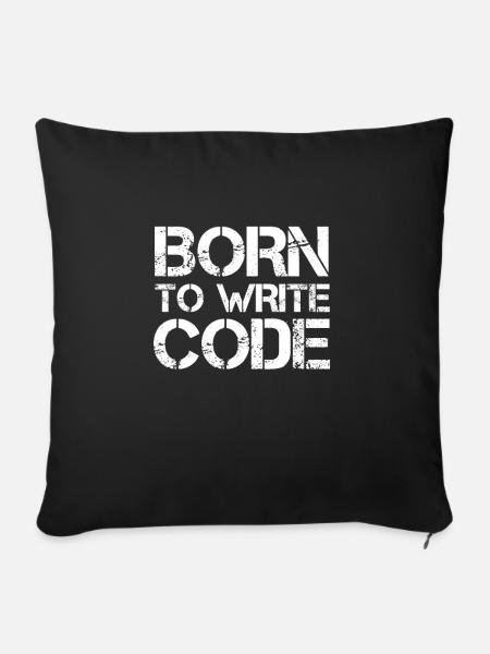 Programmierer Informatiker Nerd Admin PC Coder IT - Sofakissenbezug 45 x 45 cm - Schwarz