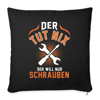 Schrauber Werkstatt Mechaniker Mechatroniker - Sofakissenbezug 45 x 45 cm - Schwarz - Vorne