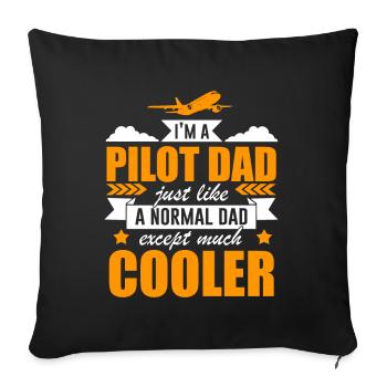 Pilot - Sofakissenbezug 45 x 45 cm - Schwarz - Vorne