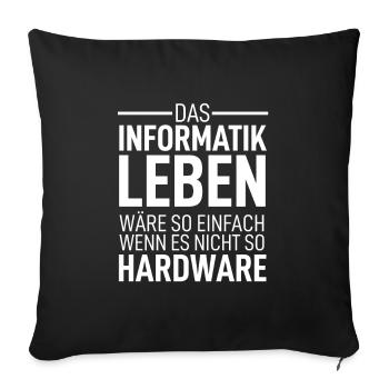 Programmierer Informatiker Nerd Admin PC Coder IT - Sofakissenbezug 45 x 45 cm - Schwarz - Vorne
