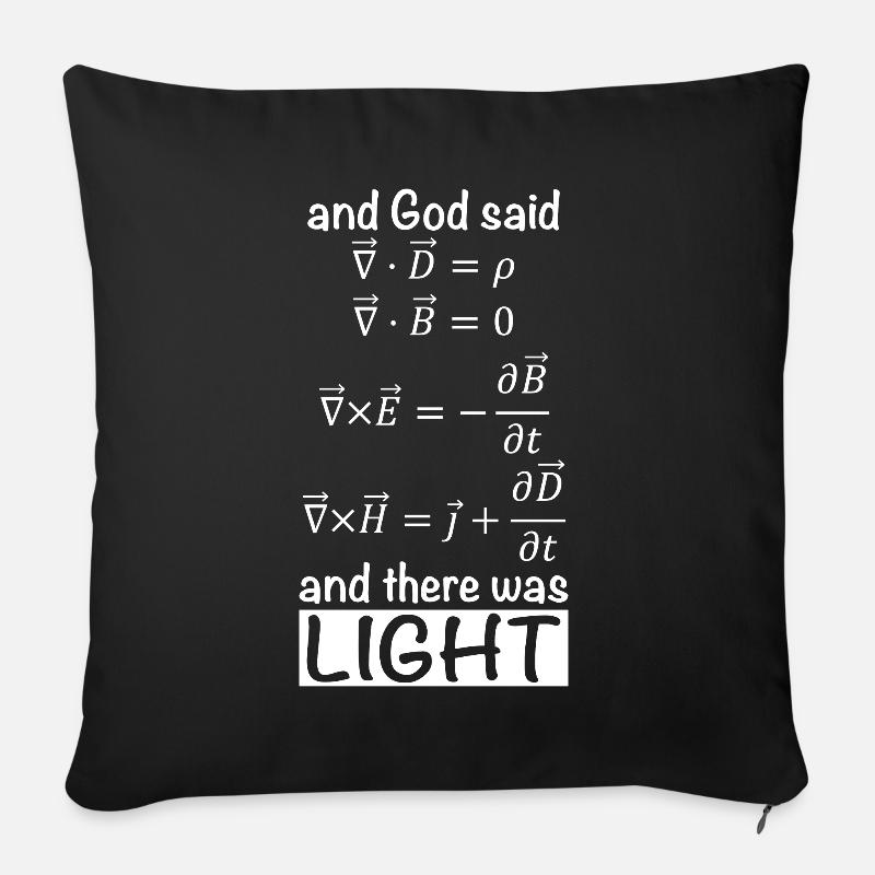 Maxwell equation physics nerd joke - Sofa pillowcase 17,3'' x 17,3'' (45 x 45 cm) - black