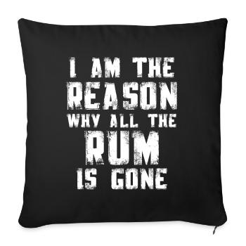 Sailing sailing boat captain sailboat ship anchor - Sofa pillowcase 17,3'' x 17,3'' (45 x 45 cm) - black - Front