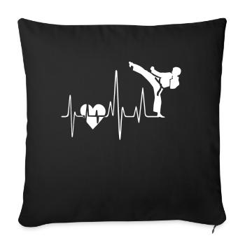 Karaté Karaté Heartbeat - Housse de coussin décorative 45 x 45 cm - noir - Devant