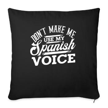 Spanien Spanisch - Sofakissenbezug 45 x 45 cm - Schwarz - Vorne