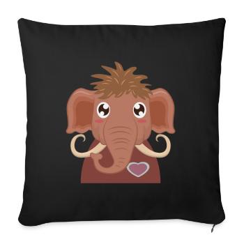 Mammut - Sofakissenbezug 45 x 45 cm - Schwarz - Vorne