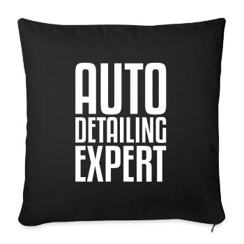 Car Wash Car Cleaning Detailer Auto Detailing - Sofa pillowcase 17,3'' x 17,3'' (45 x 45 cm) - black - Front