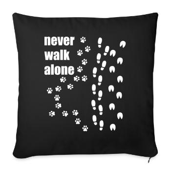 funny dog saying gift dog horse horses - Sofa pillowcase 17,3'' x 17,3'' (45 x 45 cm) - black - Front
