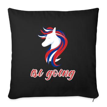 Isi Going Icelandic Horse t shirt - Sofa pillowcase 17,3'' x 17,3'' (45 x 45 cm) - black - Front