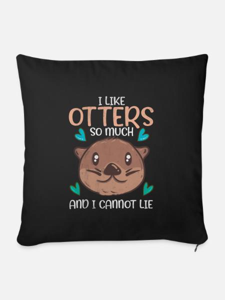 Otter - Sofakissenbezug 45 x 45 cm - Schwarz