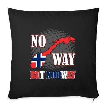 Norway Scandinavia Oslo gift - Sofa pillowcase 17,3'' x 17,3'' (45 x 45 cm) - black - Front