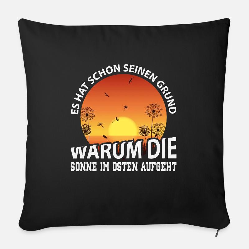 DDR Ossi Geschenk - Sofakissenbezug 45 x 45 cm - Schwarz