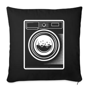 Disguise as a washing machine Mardi Gras Halloween - Sofa pillowcase 17,3'' x 17,3'' (45 x 45 cm) - black - Front