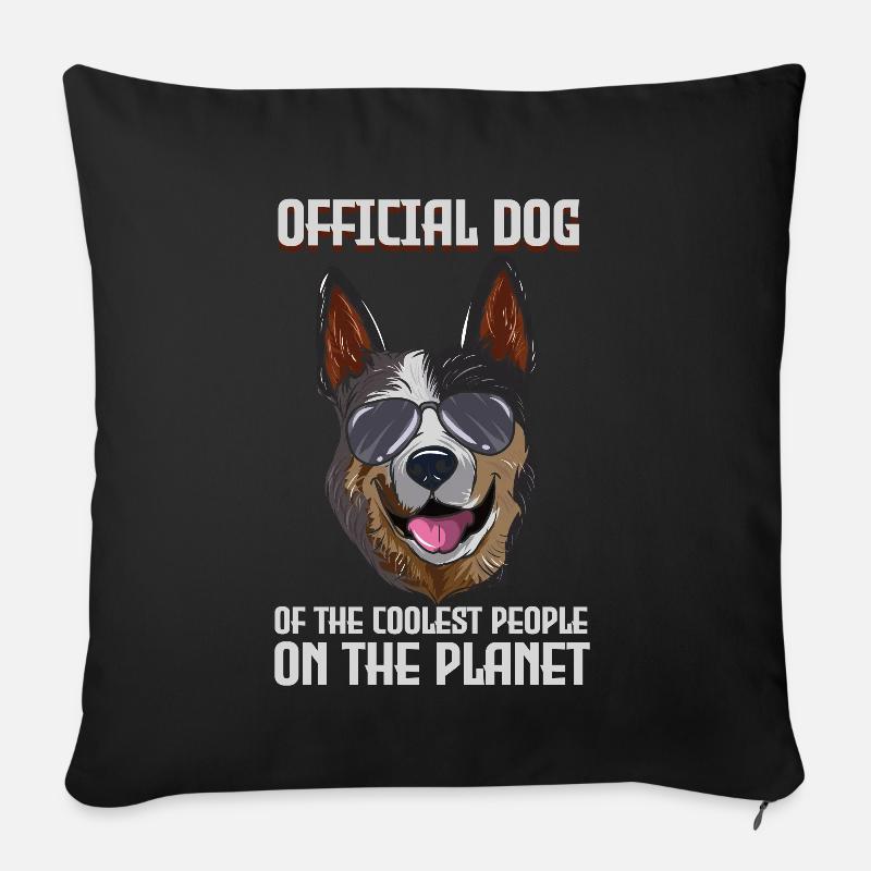 Australie Cattle Dog - Housse de coussin décorative 45 x 45 cm - noir