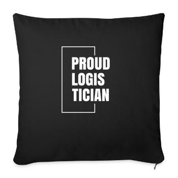 Stolzer Logistiker Spedition Team Logistik - Sofakissenbezug 45 x 45 cm - Schwarz - Vorne