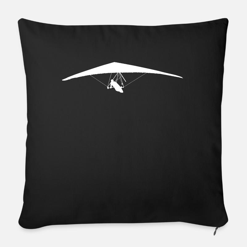 Deltaplane Deltaplane - Housse de coussin décorative 45 x 45 cm - noir
