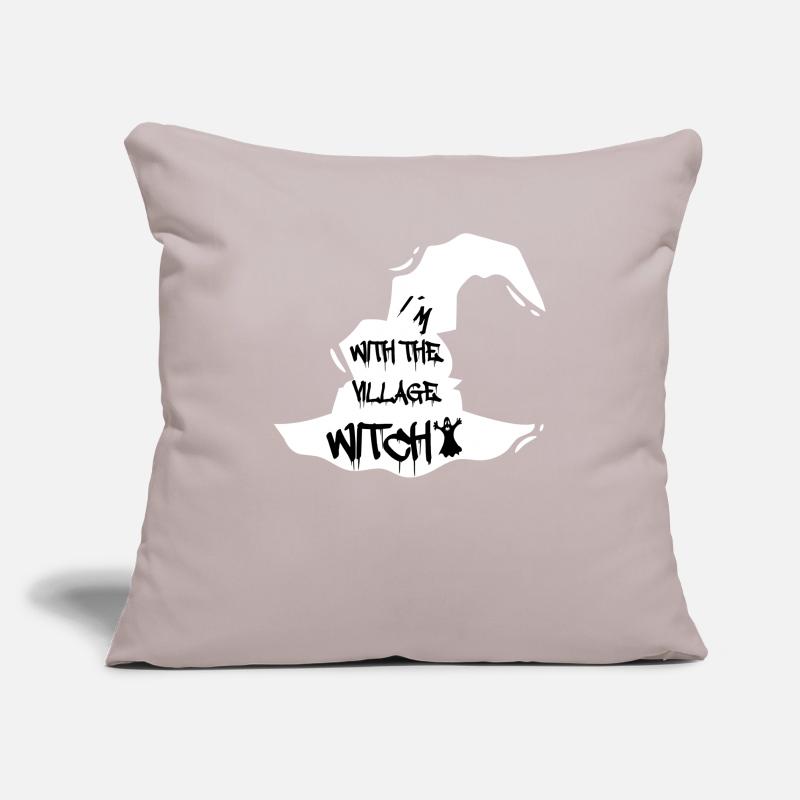Fun halloween sort idée de cadeau sorcière sorcière Housse de coussin décorative 45 x 45 cm