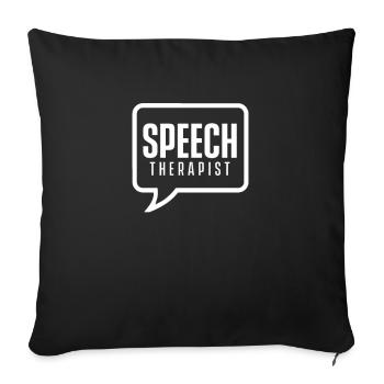 Speech therapist Speech therapist Profession Speech therapist Speech therapist - Sofa pillowcase 17,3'' x 17,3'' (45 x 45 cm) - black - Front