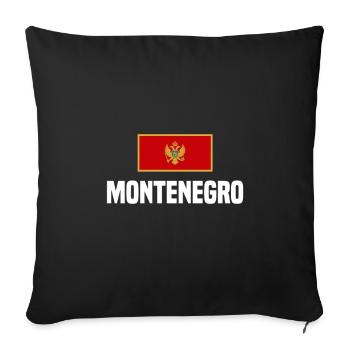 Montenegro! - Sofa pillowcase 17,3'' x 17,3'' (45 x 45 cm) - black - Front