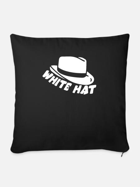 White Hat Hacker - Sofakissenbezug 45 x 45 cm - Schwarz