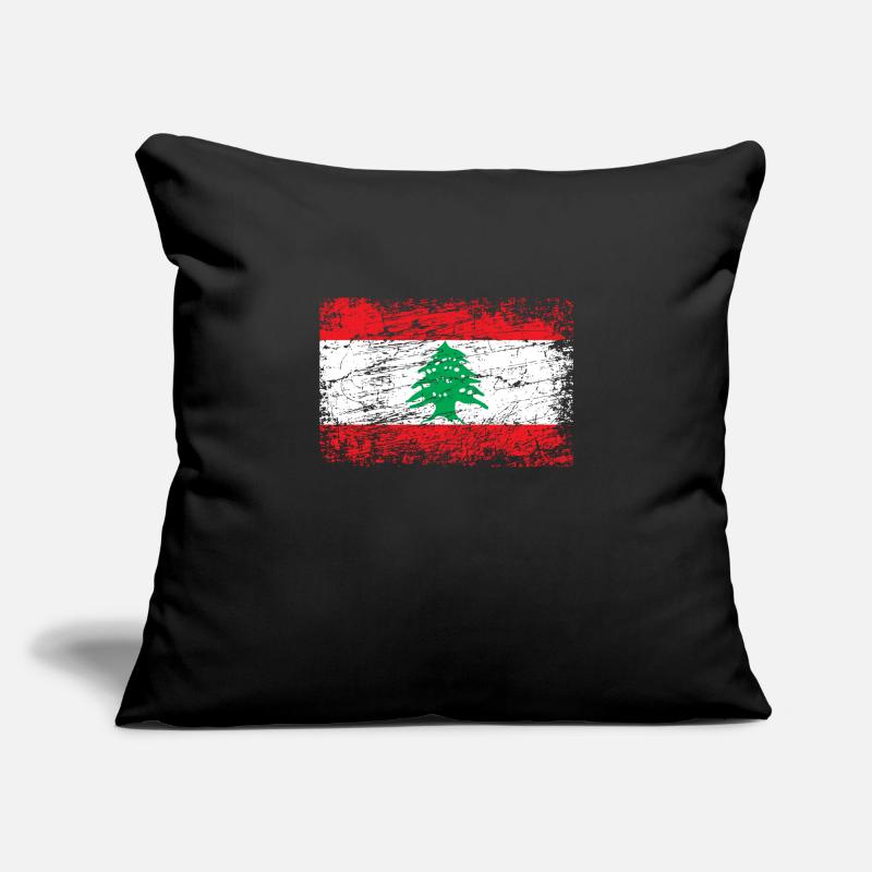 Drapeau libanais drapeau drapeau Housse de coussin décorative 45 x 45 cm