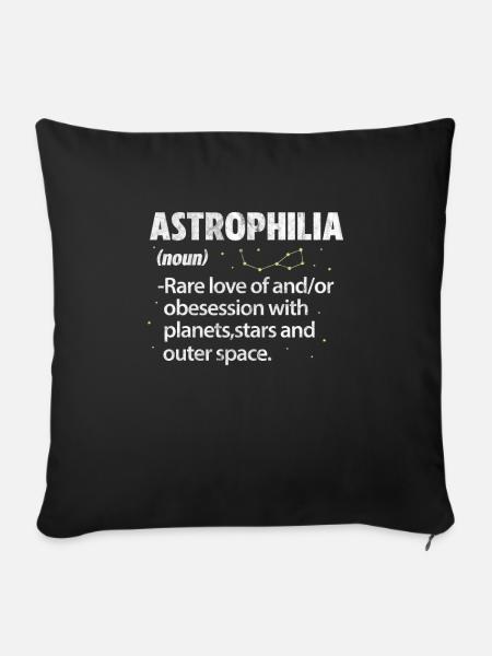 Astronomie - Sofakissenbezug 45 x 45 cm - Schwarz