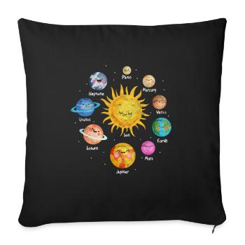 Astronomy planets astronaut universe gift - Sofa pillowcase 17,3'' x 17,3'' (45 x 45 cm) - black - Front