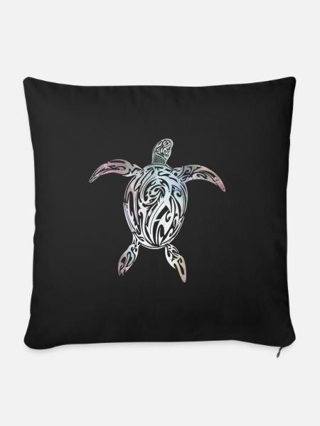 Schildkröte Maori Tribal - Sofakissenbezug 45 x 45 cm - Schwarz