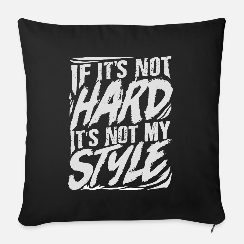 Hardstyle Techno - Sofakissenbezug 45 x 45 cm - Schwarz