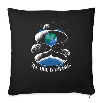 Erde Klimawandel Nachhaltig Umwelt Geschenk - Sofakissenbezug 45 x 45 cm - Schwarz - Vorne