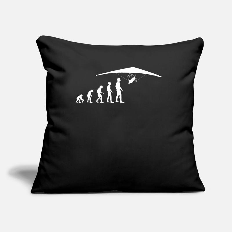 Deltaplane Evolution du deltaplane drôle Housse de coussin décorative 45 x 45 cm