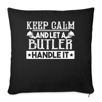 Butler Let A Butler Handle It - Sofa pillowcase 17,3'' x 17,3'' (45 x 45 cm) - black - Front