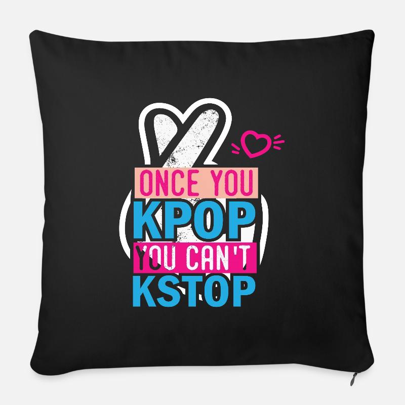 K-pop K-Pop Kleidung k-pop Musik K-pop - Sofakissenbezug 45 x 45 cm - Schwarz