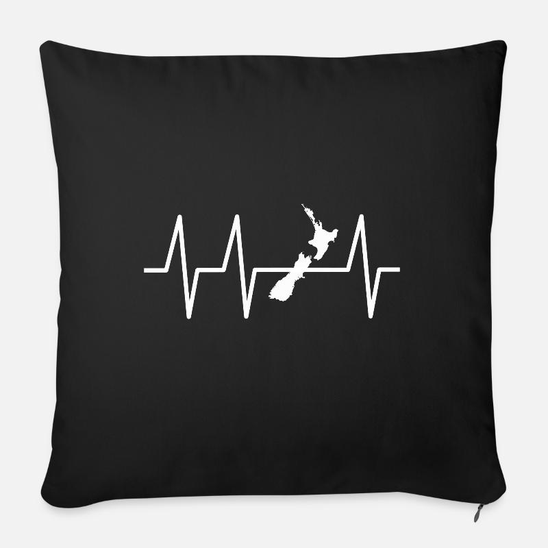 Nouvelle-Zélande! - Housse de coussin décorative 45 x 45 cm - noir
