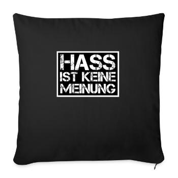 FCK Nazis Raus Gegen Rechts Anti Rassismus Spruch - Sofakissenbezug 45 x 45 cm - Schwarz - Vorne