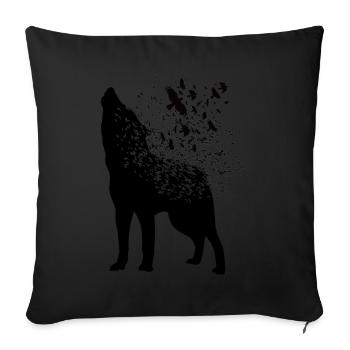 Wikinger - Fenris Wolf - Sofakissenbezug 45 x 45 cm - Schwarz - Vorne