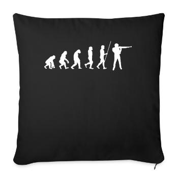 Sport de tir Evolution | Sport de fusil de tireurs d'élite - Housse de coussin décorative 45 x 45 cm - noir - Devant
