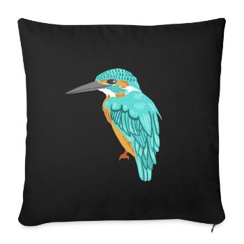 kingfisher - Sofa pillowcase 17,3'' x 17,3'' (45 x 45 cm) - black - Front