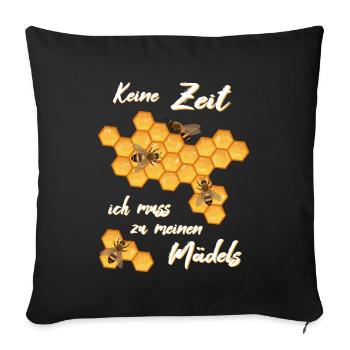 Imker Honig Bienen - Sofakissenbezug 45 x 45 cm - Schwarz - Vorne