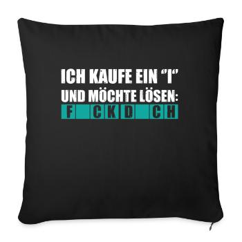 Fick dich - Sofakissenbezug 45 x 45 cm - Schwarz - Vorne