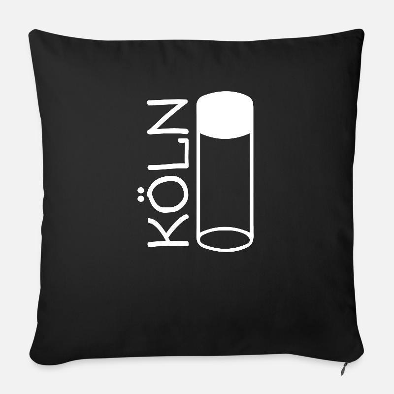 Köln Kölsch Kölner Dom Cologne - Sofakissenbezug 45 x 45 cm - Schwarz