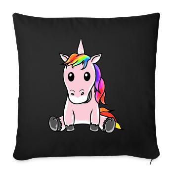 Unicorn Mythical Creatures Children Baby - Sofa pillowcase 17,3'' x 17,3'' (45 x 45 cm) - black - Front