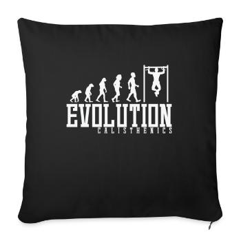 Évolution de la callisthénie - Housse de coussin décorative 45 x 45 cm - noir - Devant