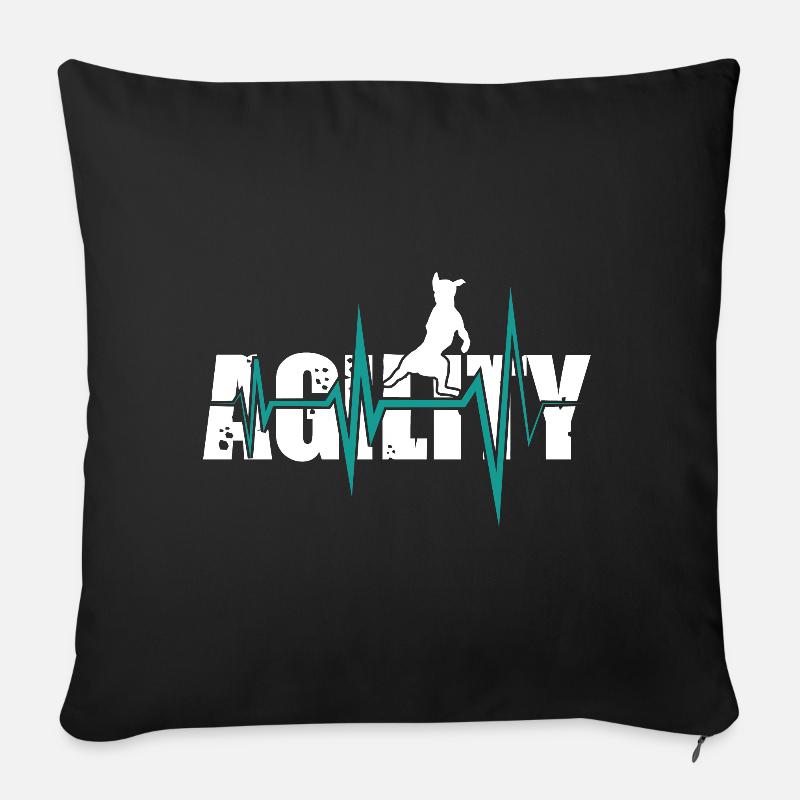 Agility Hunde - Agility - Sofakissenbezug 45 x 45 cm - Schwarz