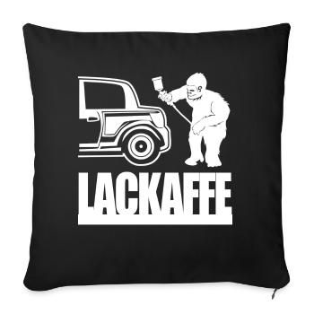Lackierer Spruch - Lackaffe - Sofakissenbezug 45 x 45 cm - Schwarz - Vorne