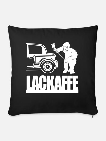 Lackierer Spruch - Lackaffe - Sofakissenbezug 45 x 45 cm - Schwarz