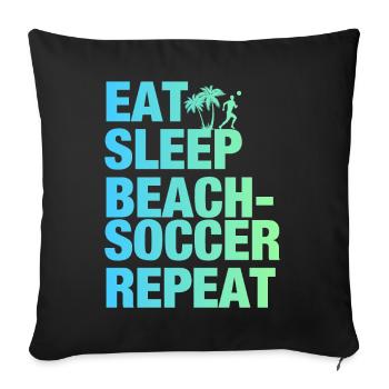 Beach Soccer Beach Soccer Sport Gift - Sofa pillowcase 17,3'' x 17,3'' (45 x 45 cm) - black - Front