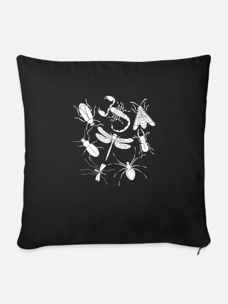 Insekten Insekt Natur Biologie Geschenk - Sofakissenbezug 45 x 45 cm - Schwarz