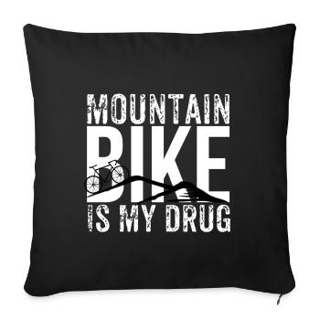 Mountainbike Mountainbikes Mountainbiker - Sofakissenbezug 45 x 45 cm - Schwarz - Vorne
